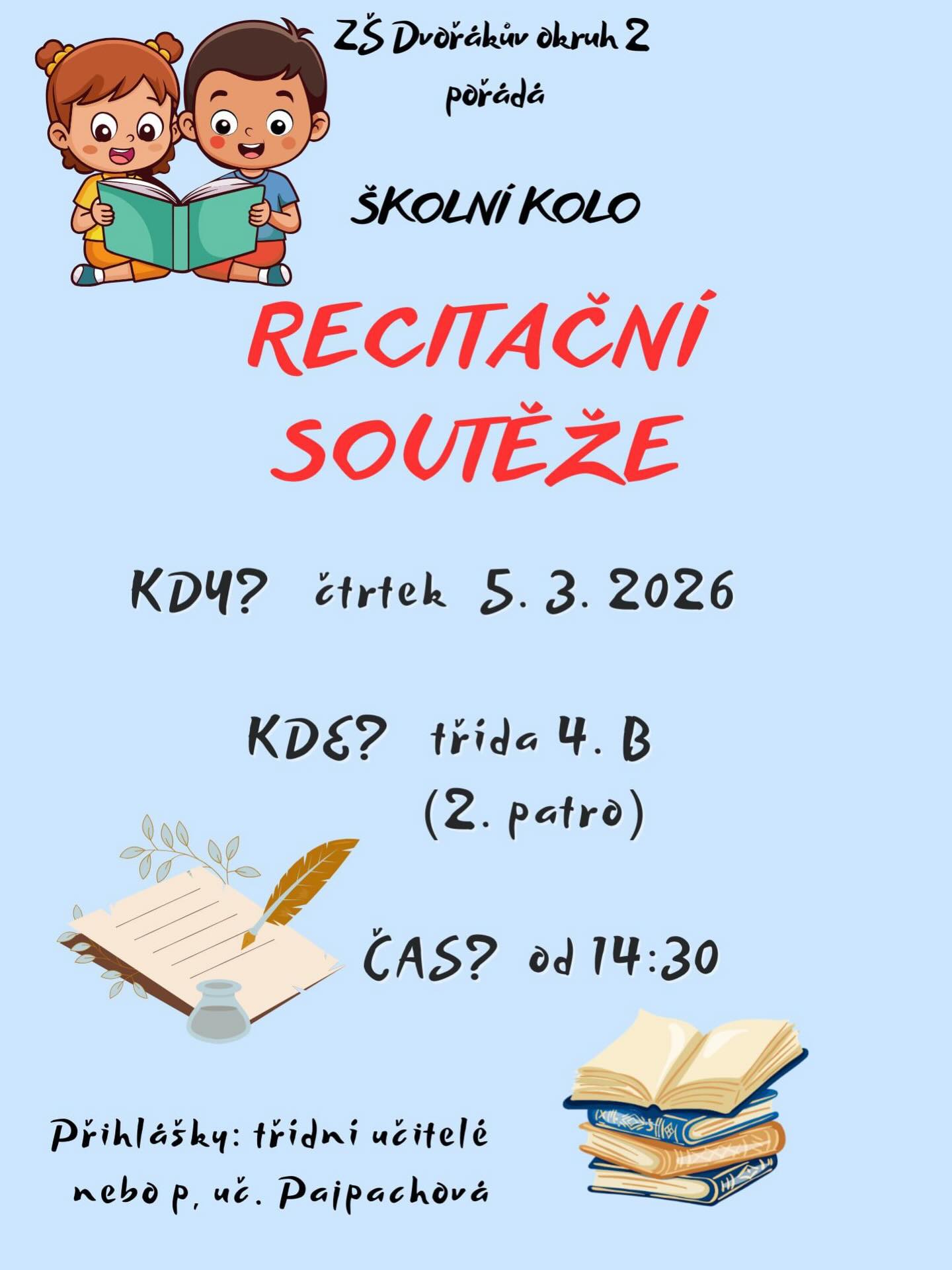 Pozvánka na recitační soutěž